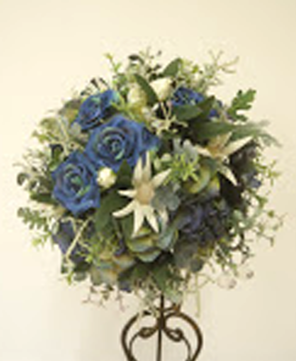 ウェディングブーケ 青