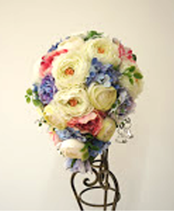 ウェディングブーケ ミックス（青）